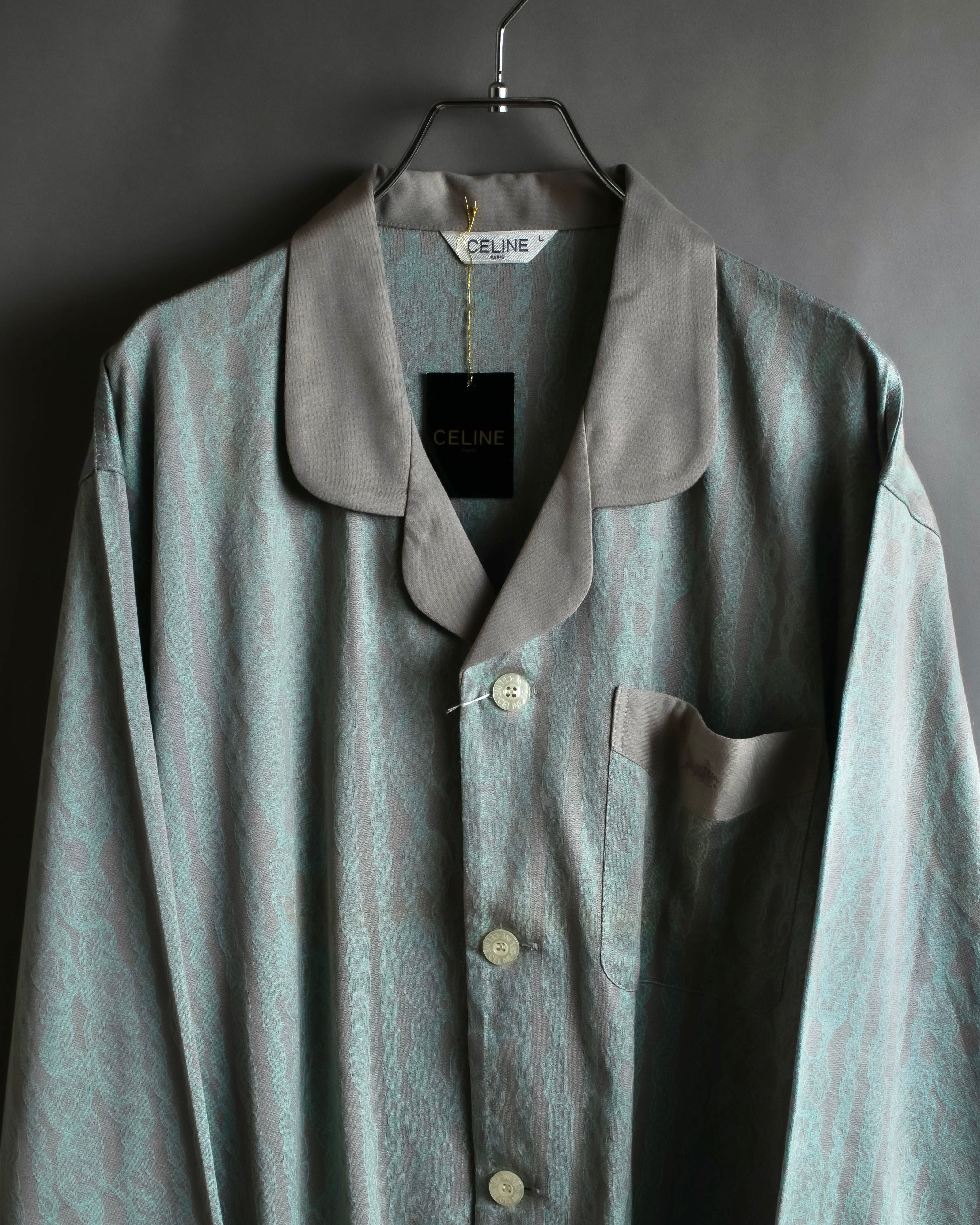 "CELINE" Chain motif pattern relaxed pajama set up