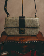 "Salvatore Ferragamo" Crocodile embossed Gancini shoulder bag