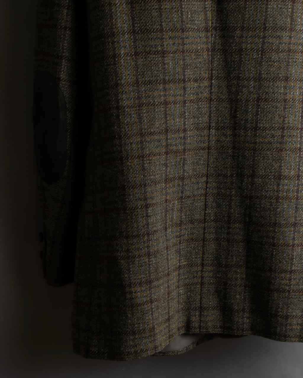 "BURBERRYS" Elbow patch design gun club check tweed jacket