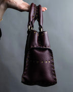 "CELINE" Stud design bordeaux color boogie bag