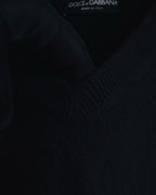 "Dolce & Gabbana" Minimal v-neck fine knit sweater