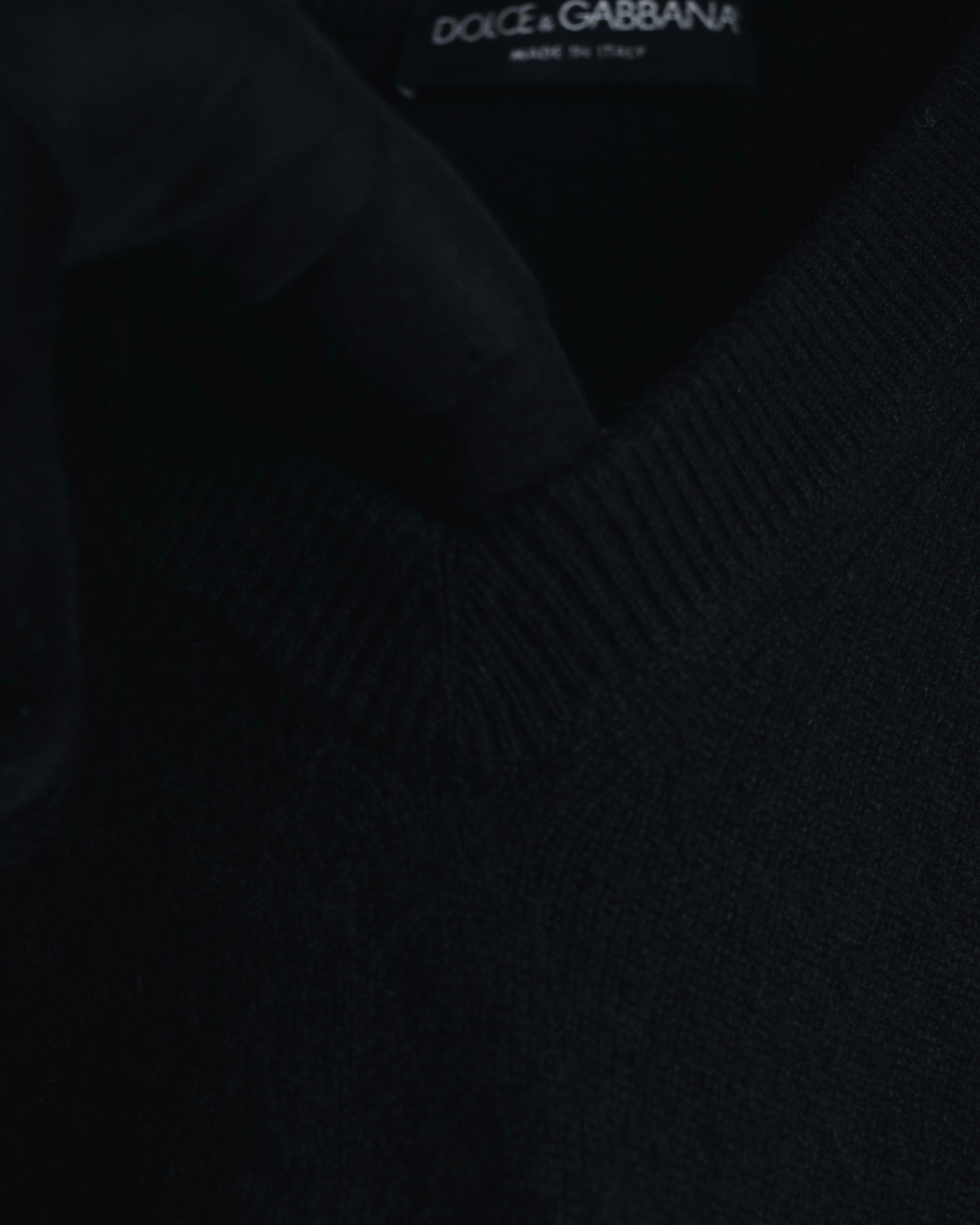 "Dolce & Gabbana" Minimal v-neck fine knit sweater