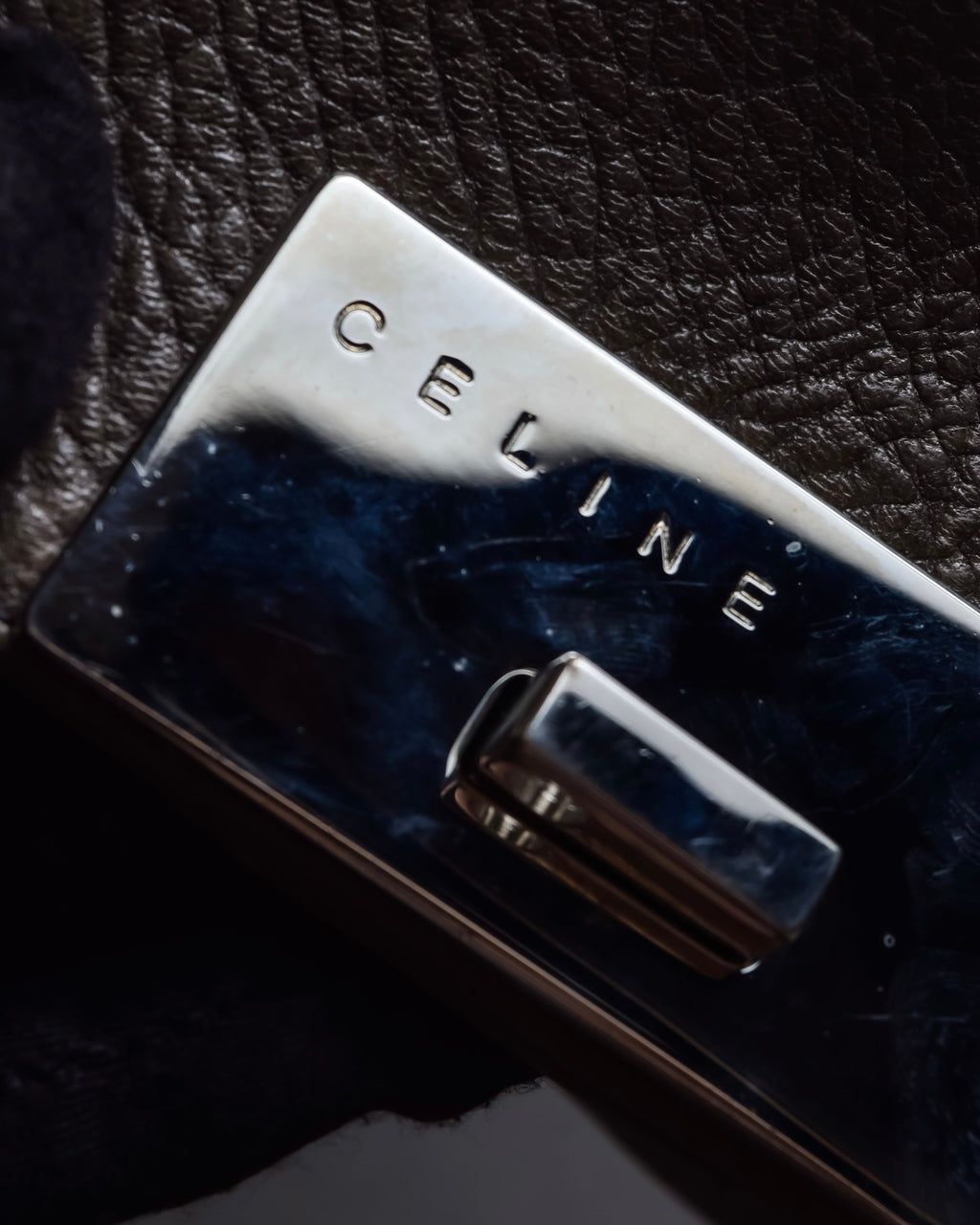 "CELINE" Softly structured leather city bag