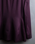 "JEAN PAUL GAULTIER FEMME"
 Beautiful purple color shaped wool tailored jacket