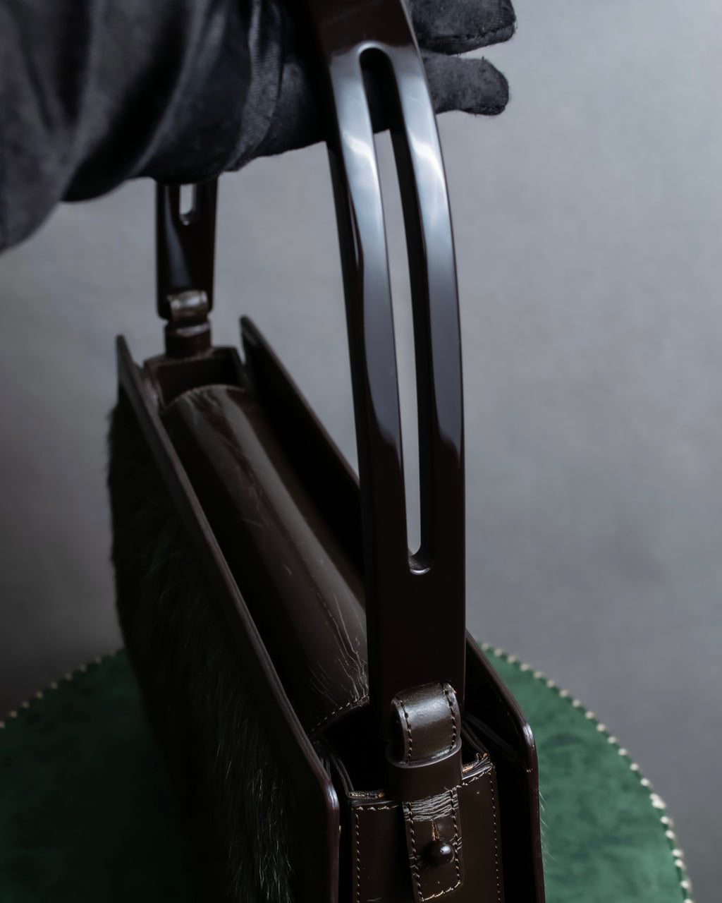 "CELINE" 2000's Made of pony leather one-handle bag