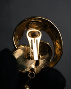 “GIANFRANCO FERRE“ 80’s-90’s Sculptural amber drop earrings