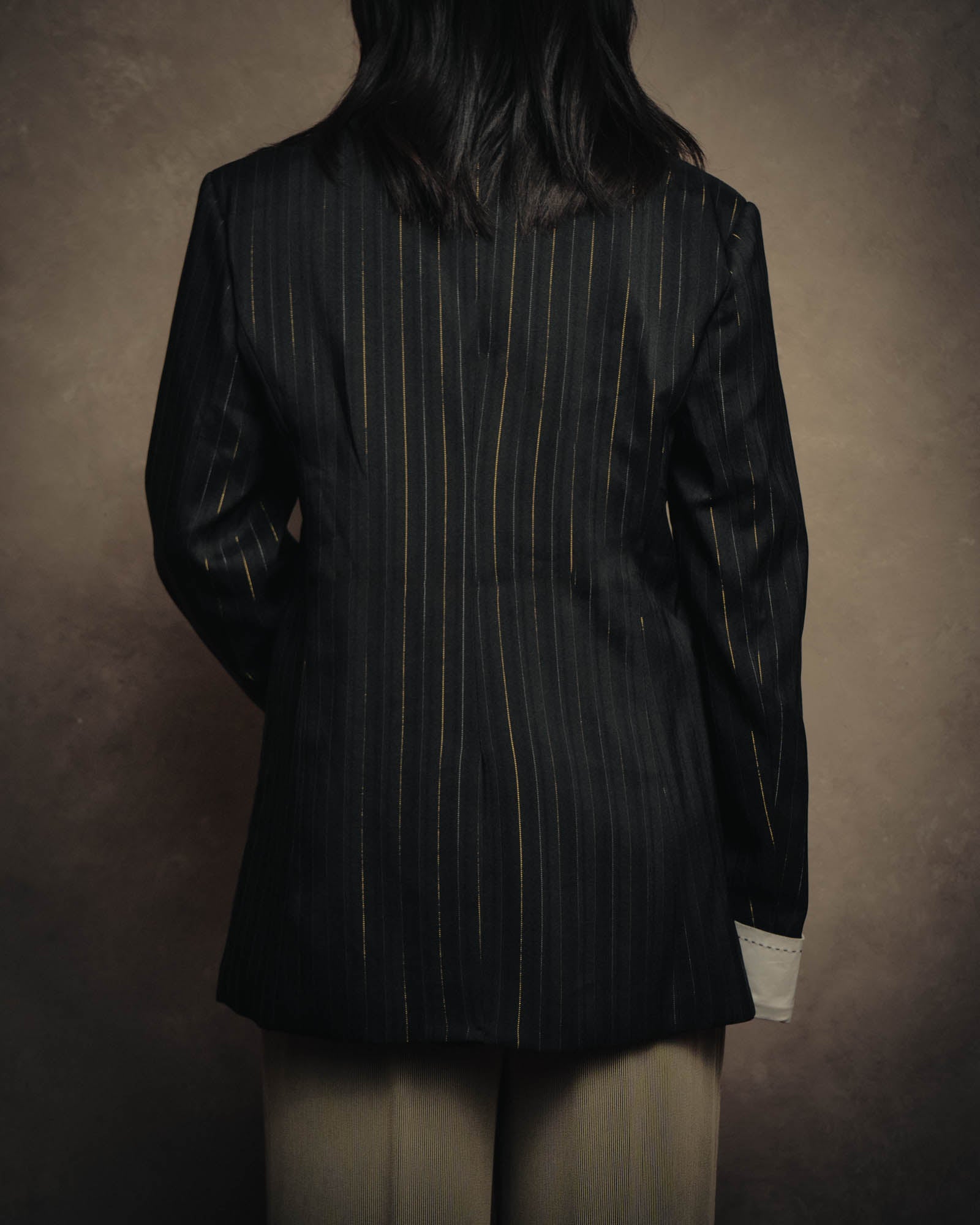 -SPECIAL-“SAINT LAURENT” 18's- Modern pinstripe double breasted jacket
