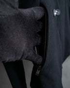 "HELMUT LANG" Zipper design sharp angle cutaway jacket