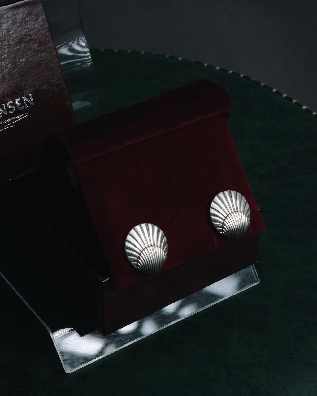 "Georg Jensen" Late 80s - Early 90s sculptural shell motif cufflinks