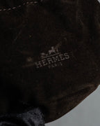 "HERMES" Chaine d'Ancre motif studs leather bracelet