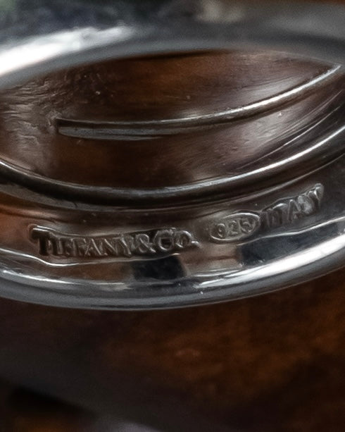 "Tiffany&Co" Open diagonal silver925 ring