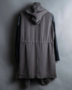 “DOUBLE STANDARD CLOTHING” Designed sleeve hooded middle coat