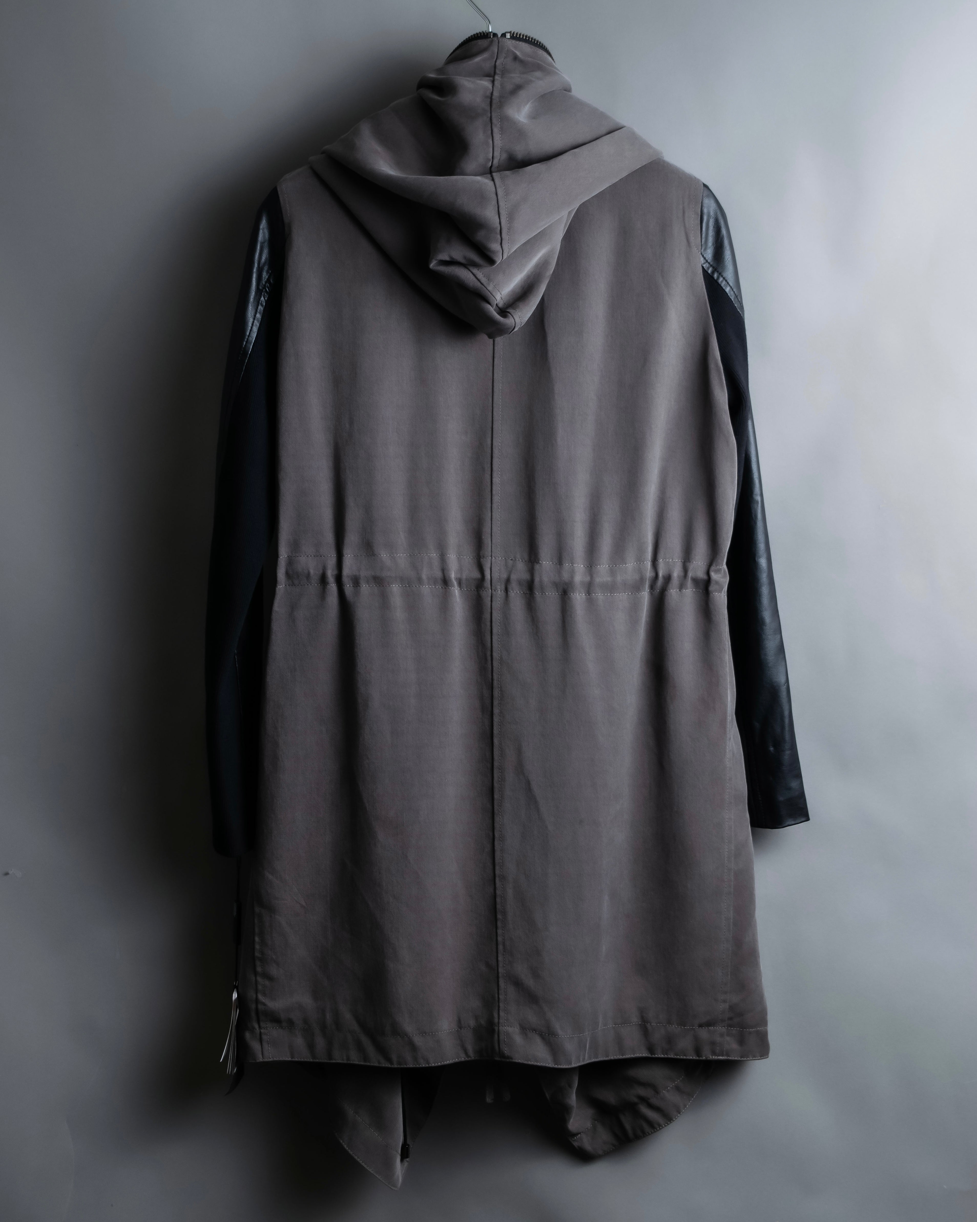 “DOUBLE STANDARD CLOTHING” Designed sleeve hooded middle coat
