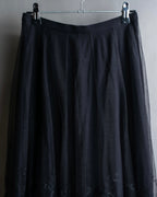 "LOUIS VUITTON" Tiered embroidered design flared skirt