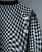 “VERSACE” checkered pattern zip pocket pull over