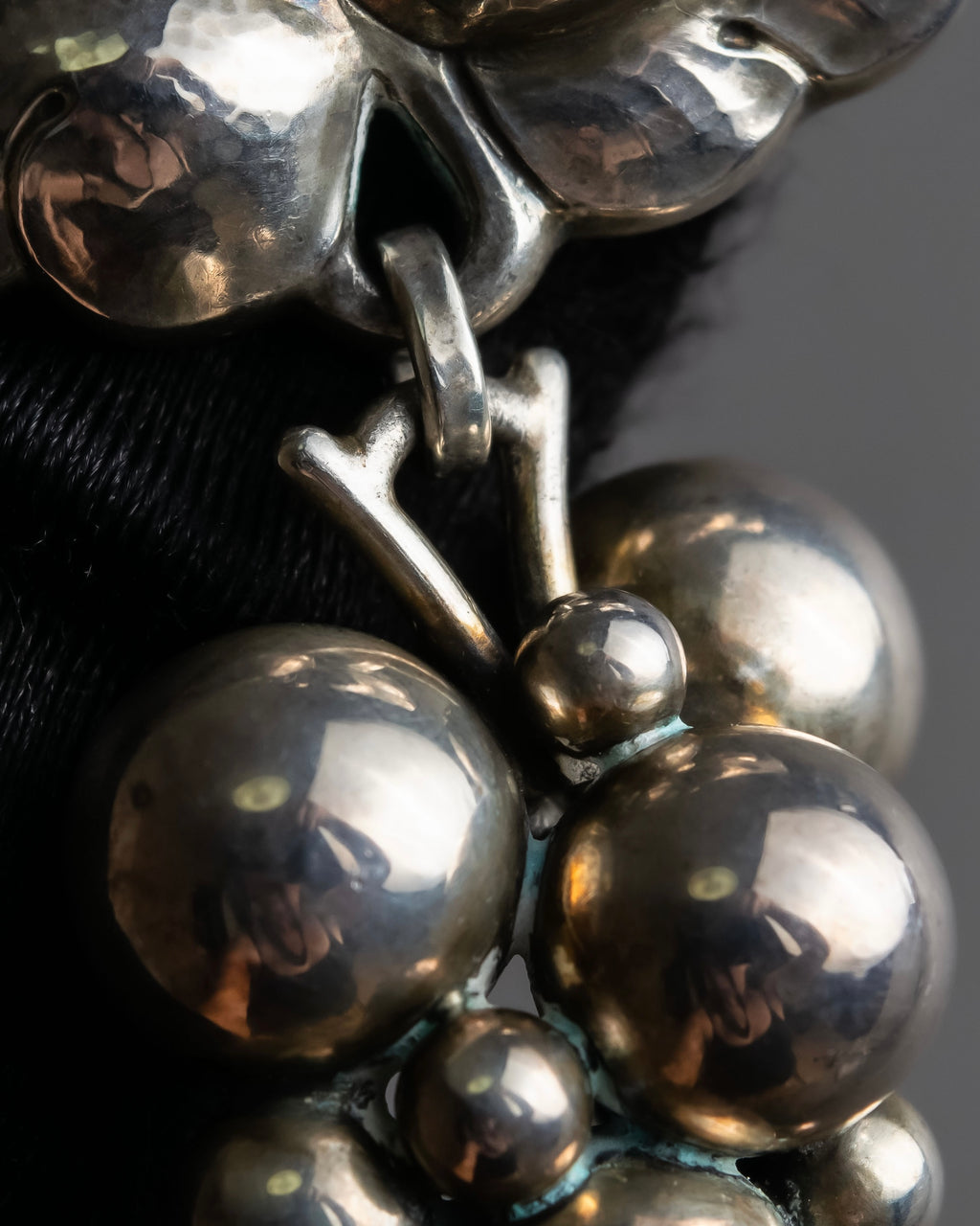 "GEORG JENSEN" Grape cluster motif silver 925 brooch