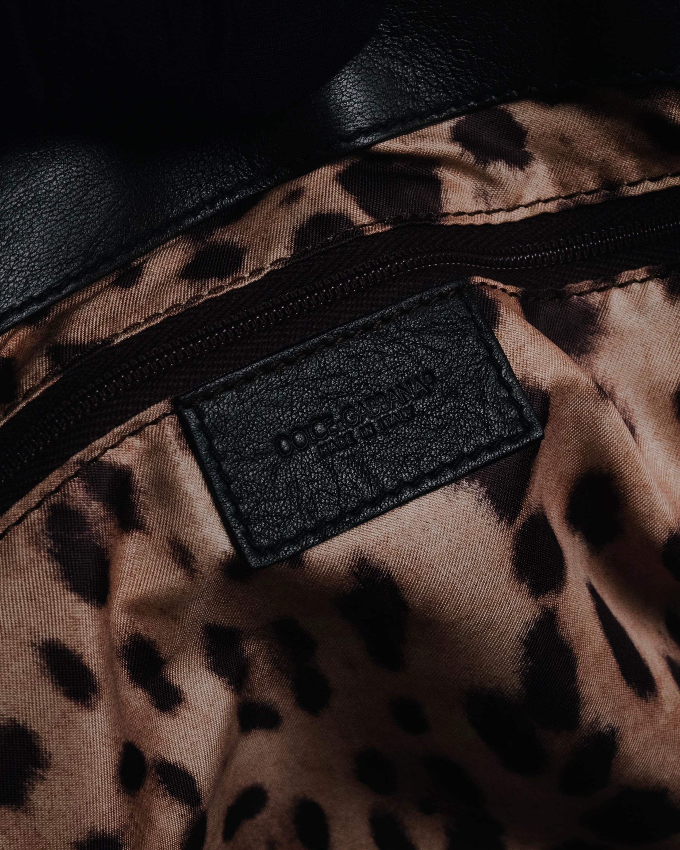 "DOLCE & GABBANA" 2005-06 Anniversary lace kisslock leather handbag