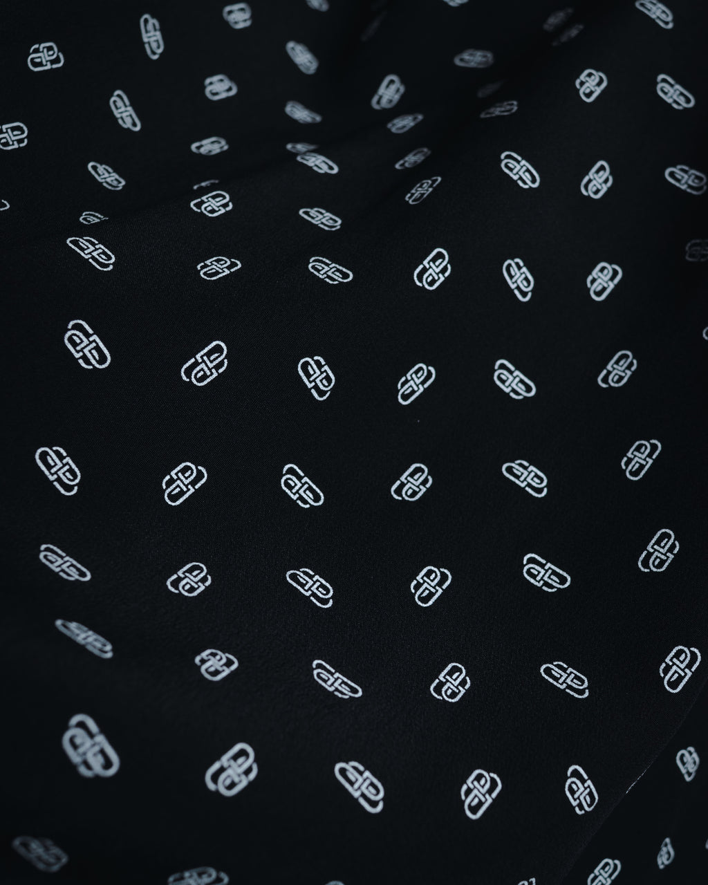 "BALENCIAGA" All-over Logo Bow-Tie Blouse