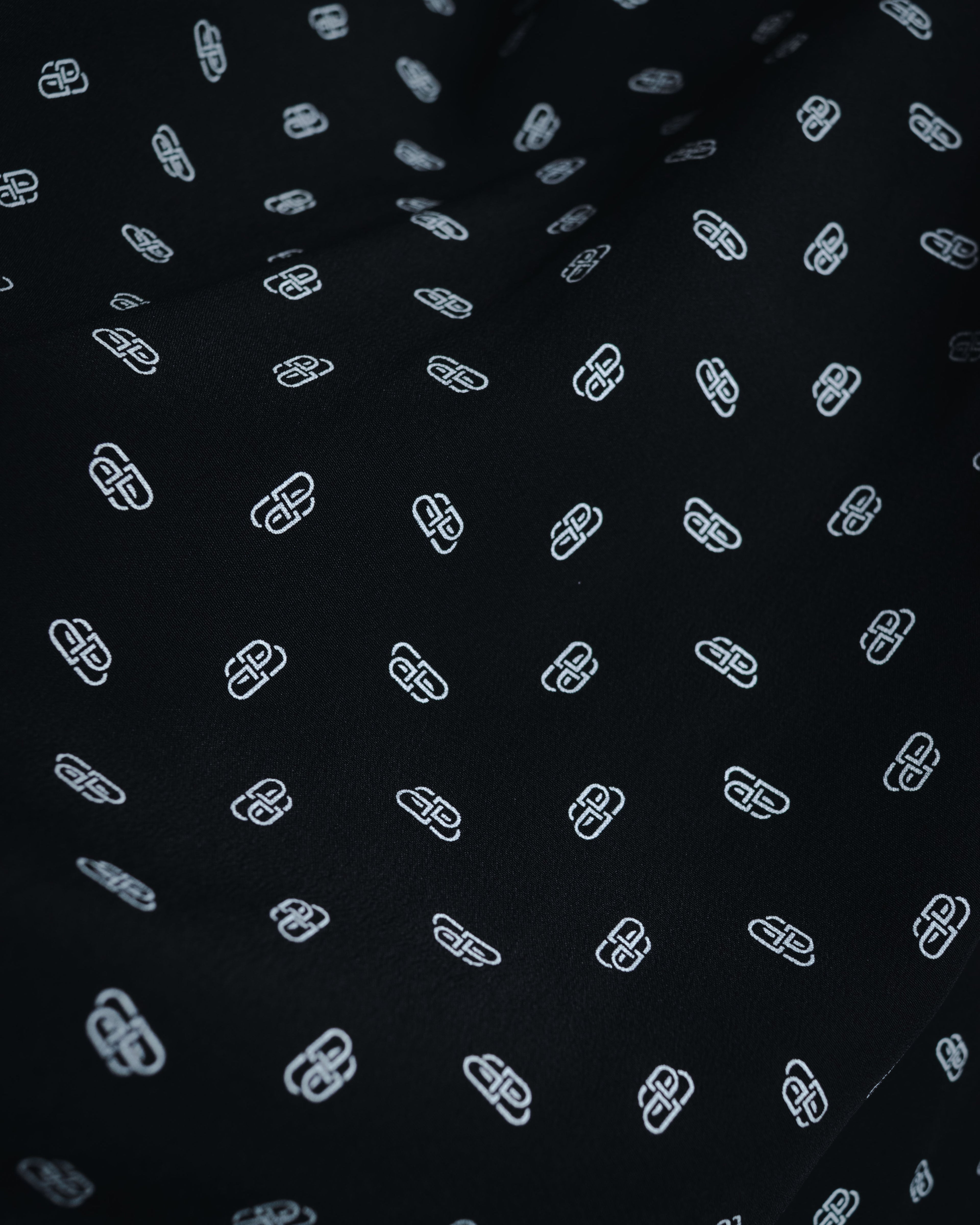 "BALENCIAGA" All-over Logo Bow-Tie Blouse