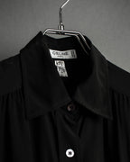 "CELINE" Triomphe embroidered design silk shirt