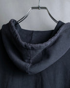 "BALMAIN" Side fastener design oversized double zipper hoodie