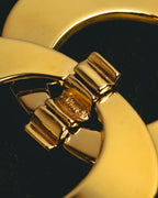 "Christian Dior" 80's-90's Sculptural gold tone link bracelet