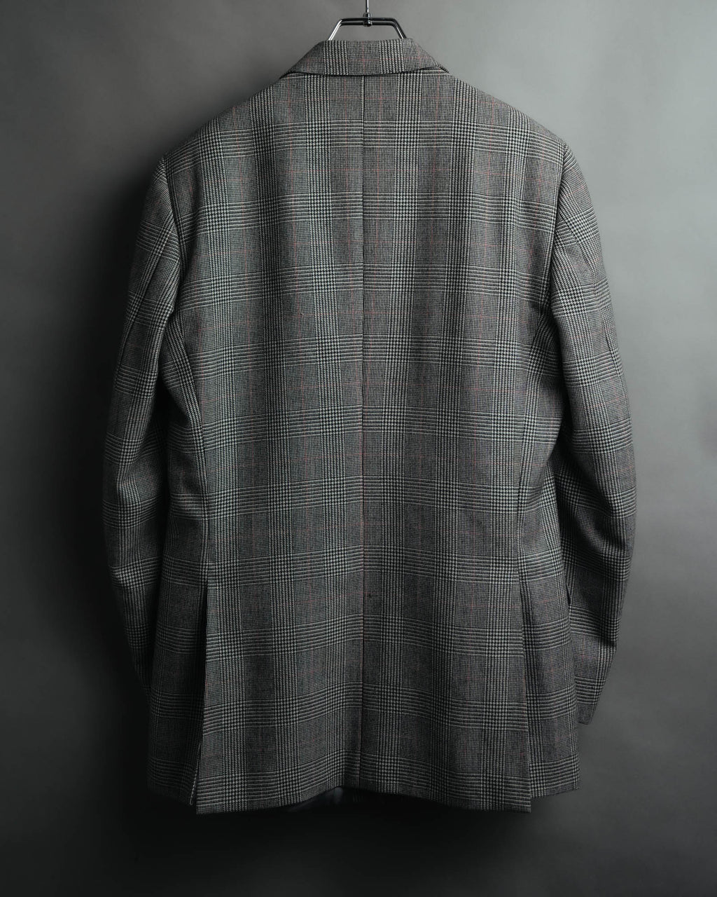 -MOOD MILLÉSIMES- 80’s-90’s Prince of Wales check wool double-breasted setup suit