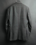 -MOOD MILLÉSIMES- 80’s-90’s Prince of Wales check wool double-breasted setup suit