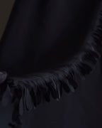 "ISSEY MIYAKE" Organic cutout fringe wrap skirt