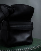 "Salvatore Ferragamo" Gancini motif design leather bowling bag