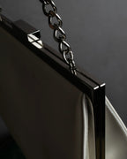 "YVES SAINT LAURENT" Clasp design chain shoulder patent leather bag