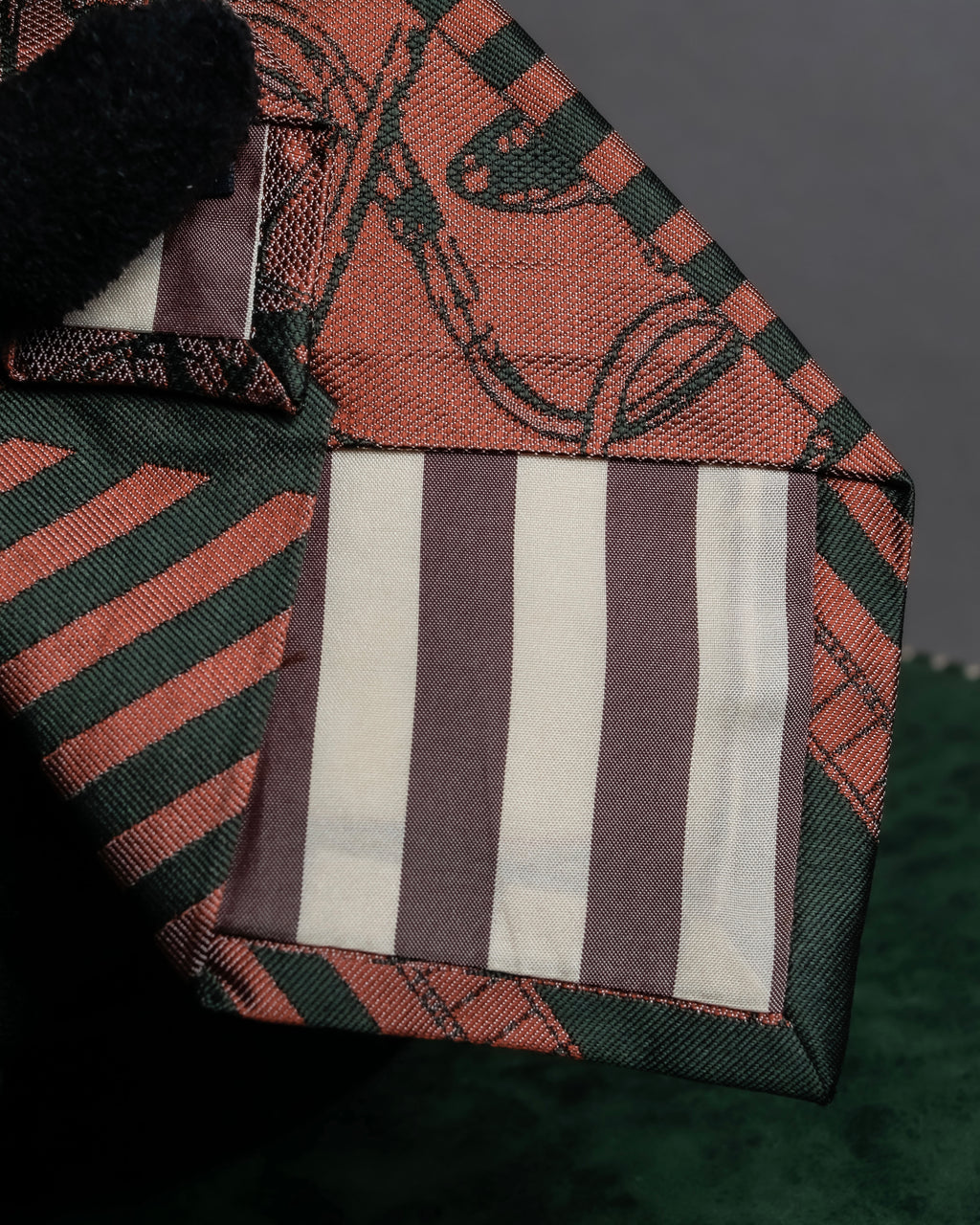 "JEAN PAUL GAULTIER HOMME" Drawing camouflage design silk neck tie