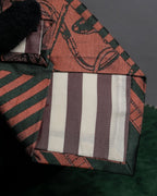 "JEAN PAUL GAULTIER HOMME" Drawing camouflage design silk neck tie