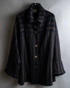 "FENDI" Pecan stripe pattern A-line silhouette coat