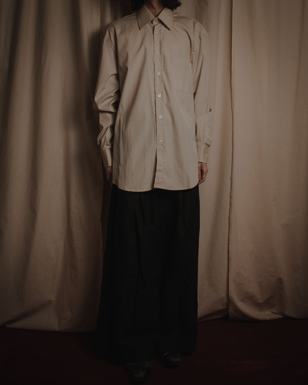 "Yves Saint Laurent" Late 90’s-early 00’s cotton broadcloth dress shirt