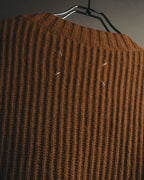"Maison Margiela" 2021AW Textured ribbed crewneck sweater