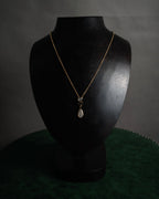 "Christian Dior" 00’s crystal pave cd drop necklace and earrings set