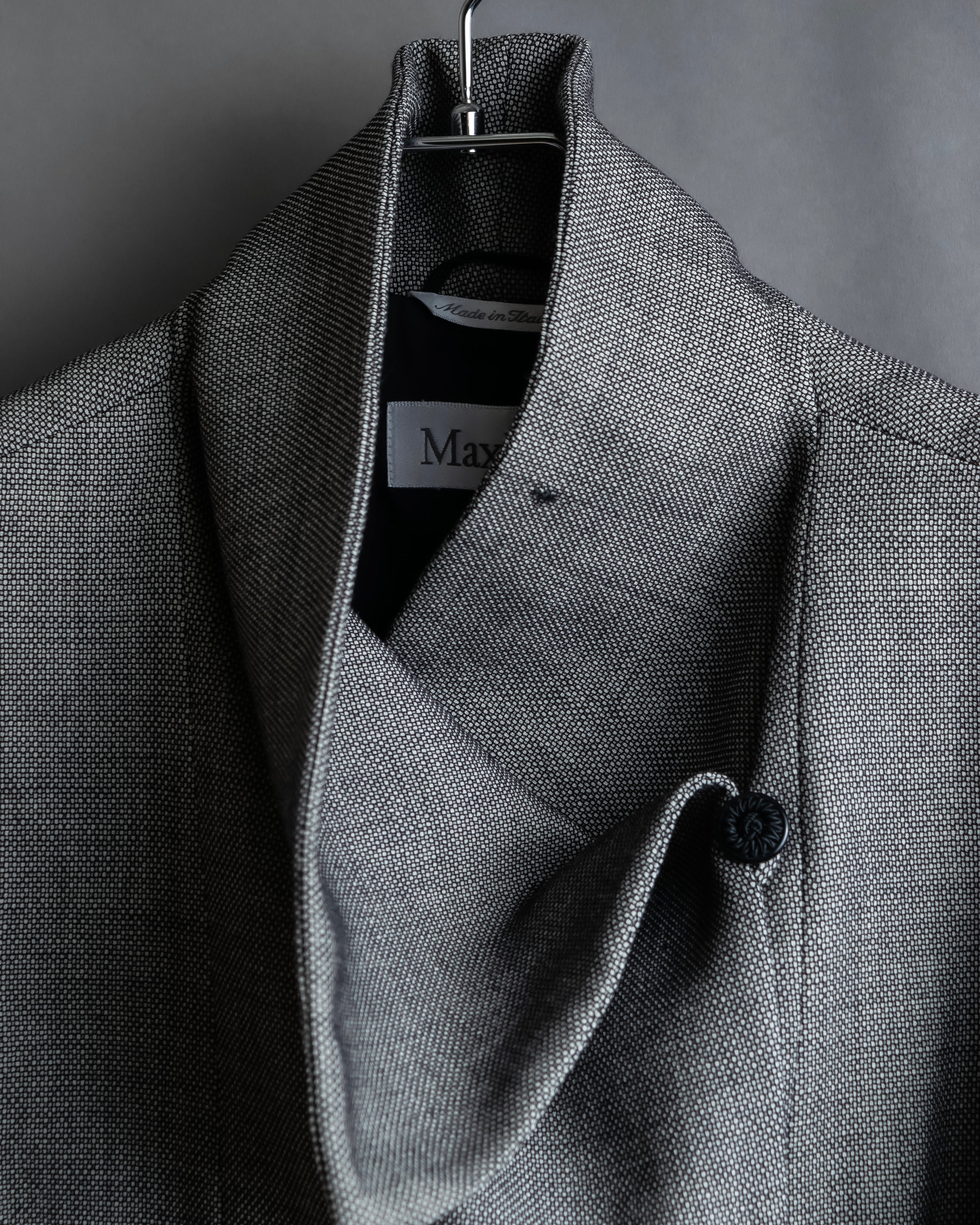 "Max Mara" 2way shape jacket & box pleated mid length skirt set up