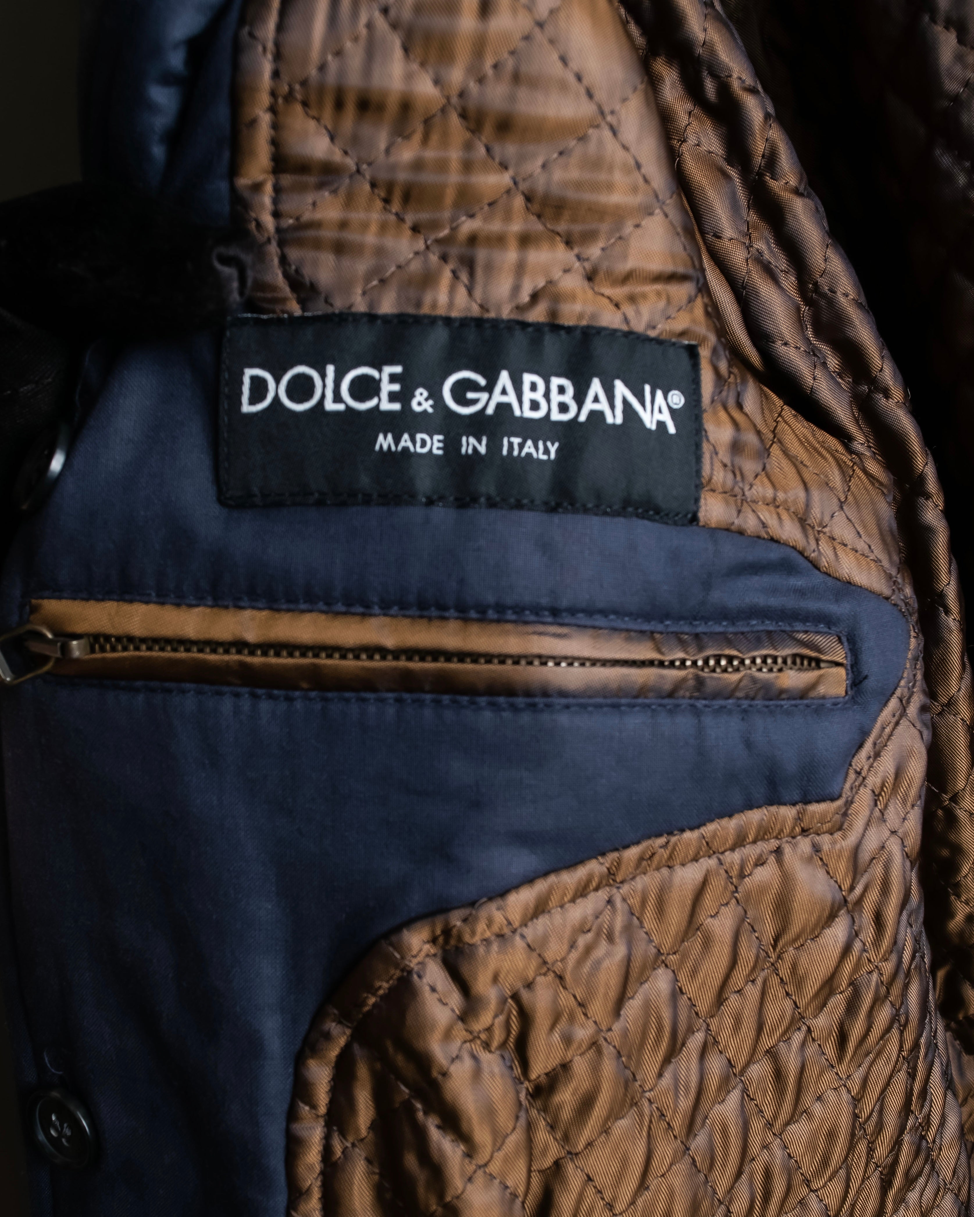 "Dolce & Gabbana" Lightly brushed liner-equipped trench coat