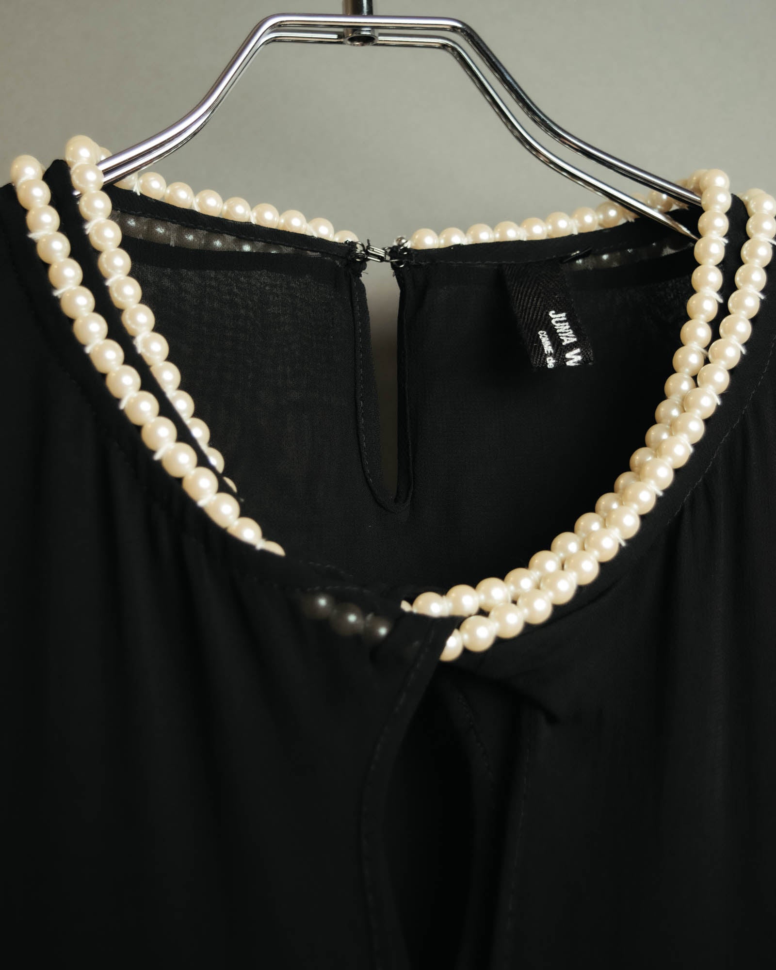 “JUNYA WATANABE” 2008AW Pearl trimmed cupra dress