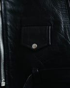 -MOOD MILLÉSIMES- 80’s-90’s heavy-grain double riders jacket