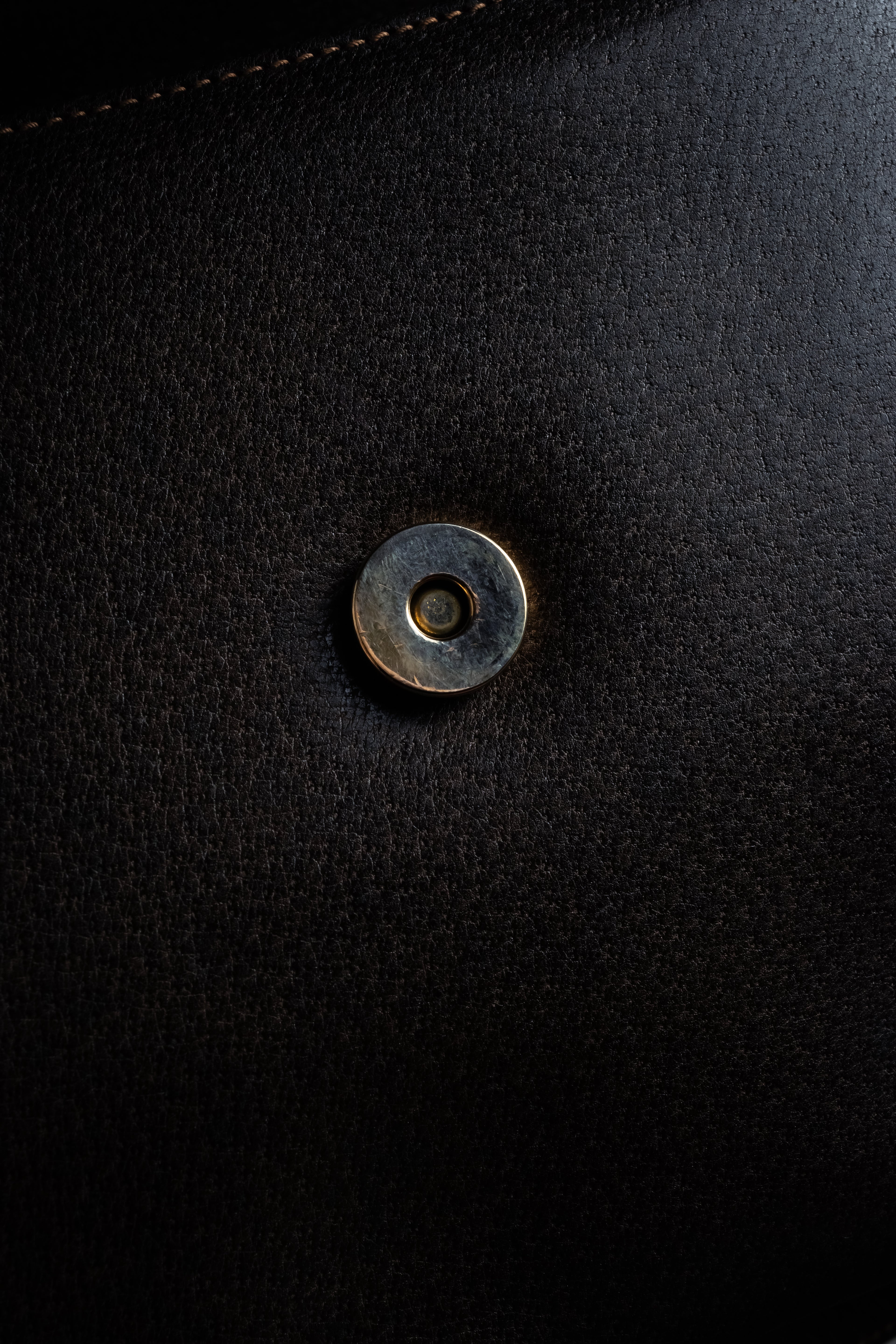 "GUCCI" Bar-shaped fastener design leather shoulder bag