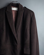 "VALENTINO" Shaped silhouette mocha brown chester coat