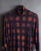 "John Galliano" Layered oriental check pattern pullover