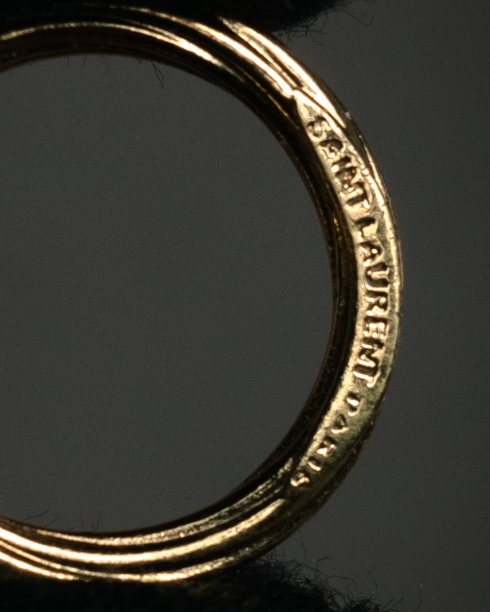 “SAINT LAURENT” Post-2012 twisted minimalist metal ring