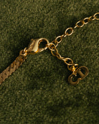 "Christian Dior" 80's-90's Rhinestone logo necklace