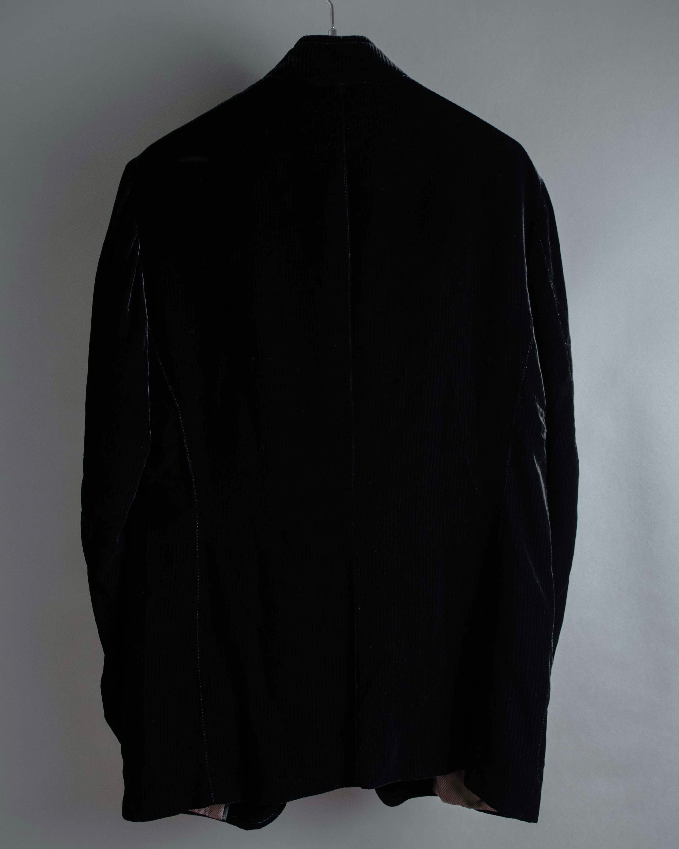 "GIORGIO ARMANI" Velour corduroy double zip up jacket