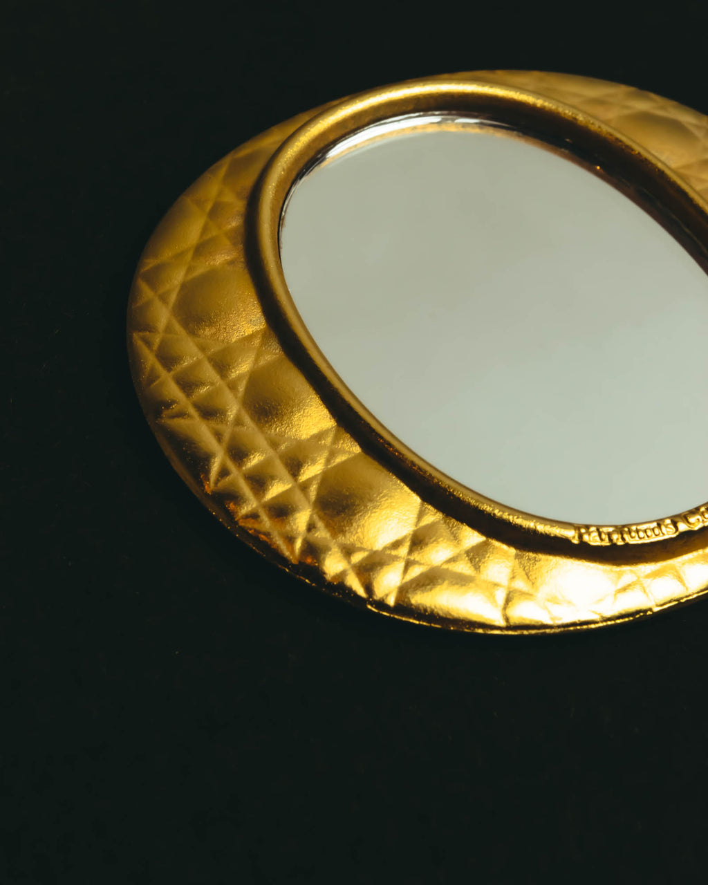 "Christian Dior" Gold cannage compact mirror
