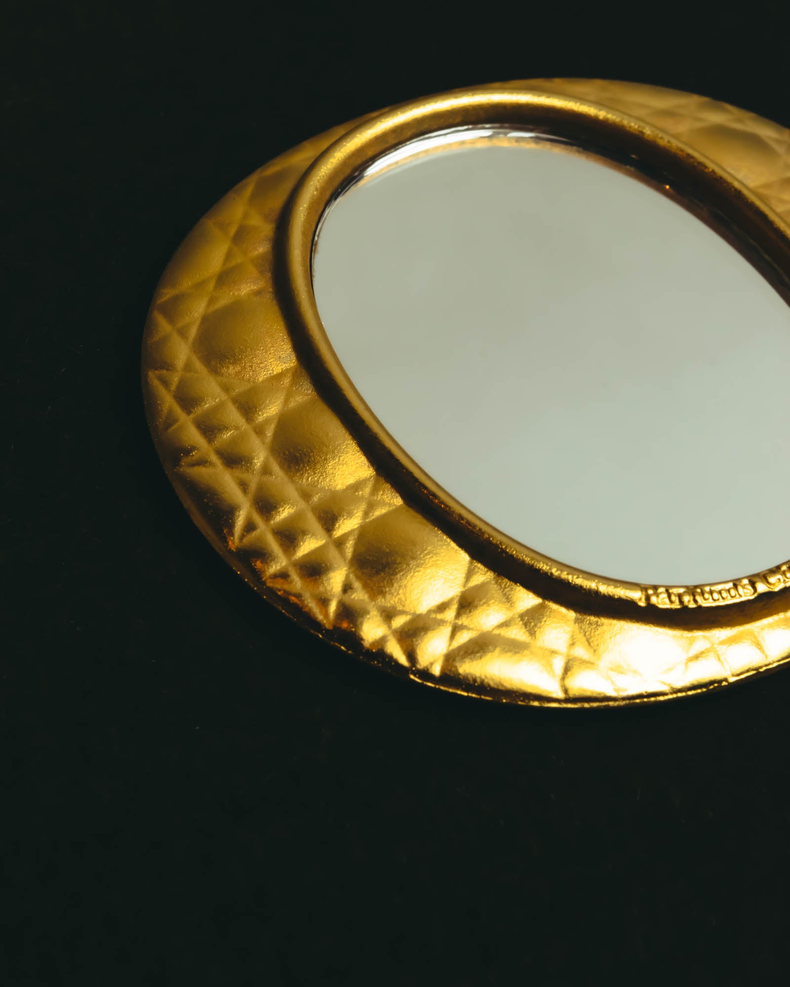 "Christian Dior" Gold cannage compact mirror