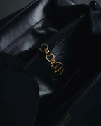 "Salvatore Ferragamo" Structured top-handle leather satchel bag